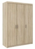 Kleiderschrank Rene 133 cm helle Eiche sonoma modernes Design einfache Form und geometrische Formen und ABS beendet Kanten