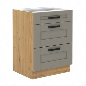 Linosa 60 D 3S BB Küchenschrank mit Schubladen, dampf-, hitze- und auslaufsicher