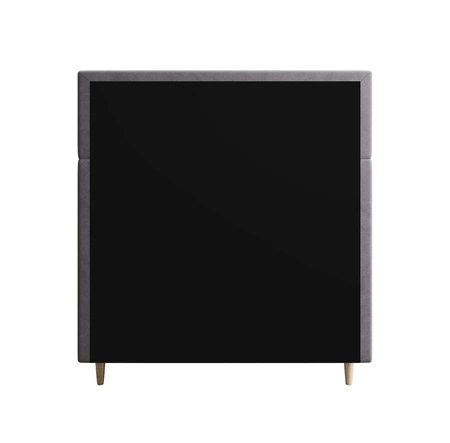 Boxspringbett Benet 120x200 hellgrau im modernen skandinavischen Stil mit gepolstertem Kopf- und Fußteil Bett mit Staukasten