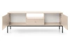 TV-Schrank Mono 154 cm Beige Minimalistisches Design schlichte Form mit metallischen Elementen stilvoller goldener Griff