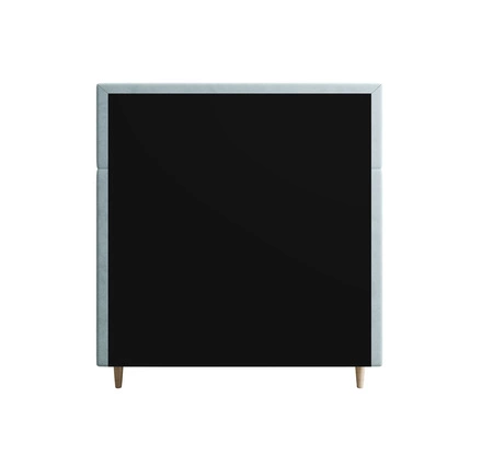 Boxspringbett Bing 90x200 hellblau im modernen skandinavischen Stil mit gepolstertem Kopfteil Bett mit Staukasten