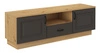 RTV Schrank Style 150 cm Eiche artisan / grau graphit klassisches Design stilvoll gefräste Fronten Metallgriffe