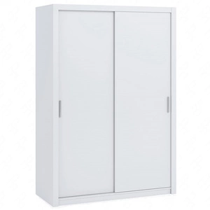 Schiebeschrank Rico 150 cm weiß Funktionsmöbel klassische Form idealer Kleiderschrank für Schlafzimmer Garderobe oder Flur