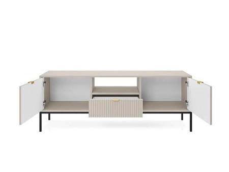 Möbelset Lovro beige modernes Design Schrankwand für Wohnzimmer oder Sitzungssaal