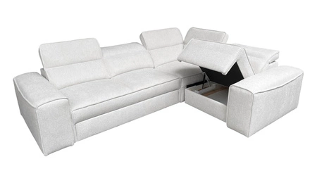 Ecksofa mit Schlaffunktion Viano II hellgrau rechts Designer Ecksofa in modernem Ambiente