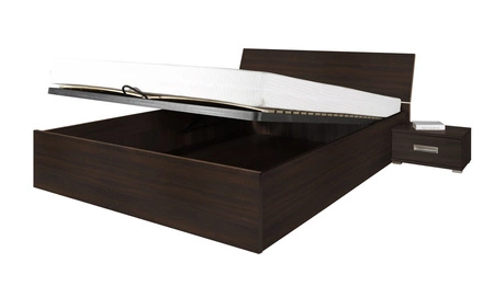 Penelope Bett 140x200 cm mit Bettzeugbehälter Kastanie Wenge Funktionsmöbel für Schlafzimmer oder Jugendzimmer