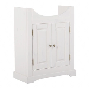 Waschbeckenschrank Romantic 65 cm weiß äußerst eleganter Schrank im klassischen Stil aus Holz Metallgriffe