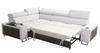 Ecksofa mit Schlaffunktion Flavio II beige/braun links bequemes Ecksofabett offene Bar an der Seite des Möbels