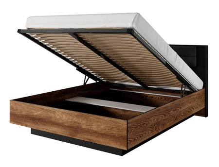 Schlafzimmermöbel-Set Dover Kastanie / Anthrazit Original-Design Schlafzimmermöbel-Set Metall-Accessoires solide Verarbeitung