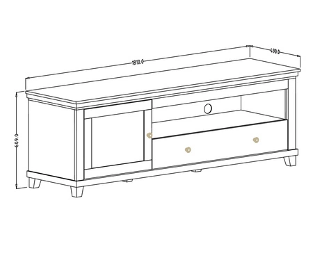 Möbelset für das Wohnzimmer Evora beige / Eiche dunin begeistert Liebhaber ausdrucksstarker Interieurs durch sein attraktives Design und seine Funktionalität