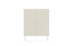 Kommode Muti 99 cm beige Design Kommode mit auffälliger Riffelung der Fronten und Push-to-Open-System des Korpus