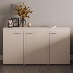 Kommode Rene 149 cm sandbeige schlichtes Design Kommode für Wohnzimmer oder Schlafzimmer minimalistisches und universelles Design