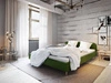 Ivrea 140x200 grün gepolstertes Bett mit Kopfteil im modernen Stil ideal für Schlafzimmer