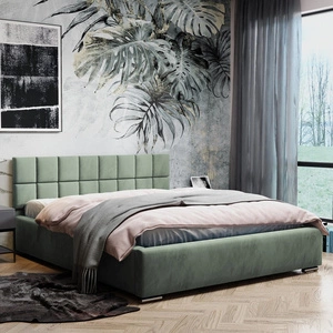 Polsterbett Nessa 140x200 mint Stilvolles Bett mit Bettzeugablage komfortables Kopfteil besticht durch sein elegantes Design