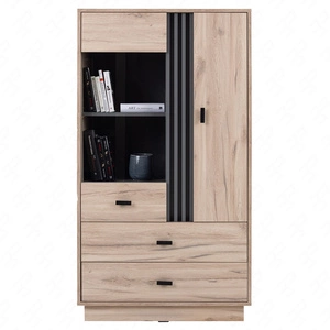 Regal Estan 80 cm Eiche estana hell / anthrazit modernes Möbeldesign hochwertige Verarbeitung Regalkanten mit Spezialfurnier verarbeitet