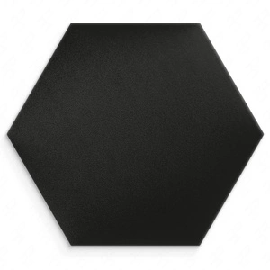 Gepolstertes Paneel Hexagon 40x35 cm schwarz stilvolles Wandpaneel Veloursstoff modische Dekoration jedes Interieurs