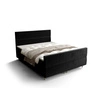 Boxspringbett Benet 140x200 Schwarz moderner skandinavischer Stil mit charakteristischem Kopfteil Kontinentale Bett