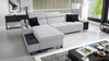 Ecksofa mit Schlaffunktion Alcamo grau Esche links elegantes und stilvolles Ecksofa mit einer praktischen Schublade in der Seite des Möbels