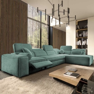 Ecksofa mit Schlaffunktion Viano XI Lux patina rechts Design-Ecksofa mit ausziehbarem Fußteil und Bettzeugbehälter