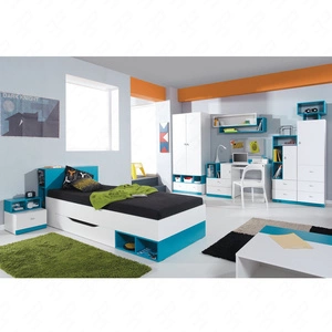 Mobi 3 Kindermöbel-Set weiß/türkis ideal für ein Jugend- oder Kinderzimmer im trendigen Stil