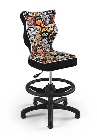 Petit Schreibtischstuhl Tiermotiv passend zur Körpergröße 119-142 cm ergonomischer Drehstuhl mit Fußstütze