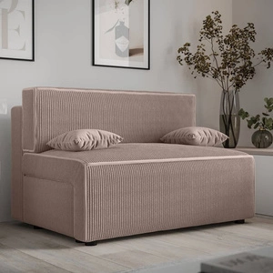 Brandon Schlafsofa hellbraun modernes Design und breite Funktionalität dreidimensionaler Stoff mit ausdrucksvollen Streifen