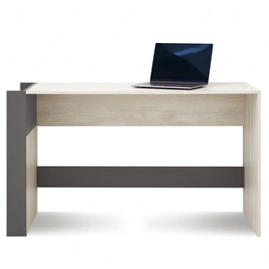 Schreibtisch Remona 130 cm Eiche wilton weiß / anthrazit stilvoll und funktionell für das Büro, Arbeitszimmer oder Jugendzimmer