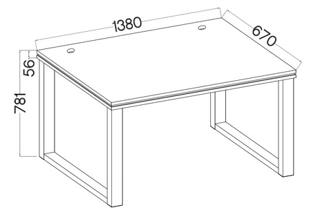 Makana Schreibtisch hellgrau stilvolles und funktionelles Möbelstück mit einer 56mm Platte für das Büro, Arbeitszimmer oder Jugendzimmer