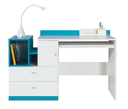 Mobi 2 Kindermöbel-Set weiß/türkis ideal für ein Jugend- oder Kinderzimmer im trendigen Stil