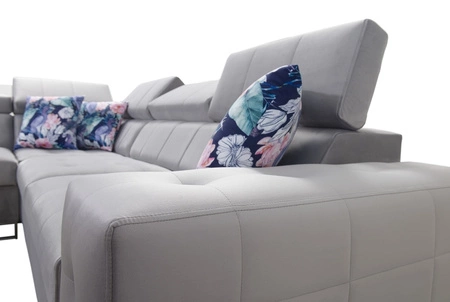 Ecksofa mit Schlaffunktion Hampton II beige linke Seite stilvolles Ecksofa Bett weiche Polsterung Stoffart Samt