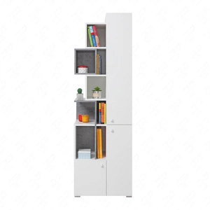 Bücherregal Epsilon 60 cm weiß / Beton ideal für das Jugendzimmer sehr brauchbar und hat einen modernen Look