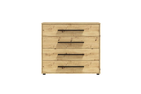 Kommode Maxione 99 cm Eiche handwerklich minimalistisches Design klassische Form ideale Kommode für Wohnzimmer oder Wohnbereich