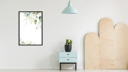 Poster Pastellblumen 70x100 Poster im Rahmen präziser Druck mit stilvoller Grafik perfekte Dekoration für Wohnzimmer oder Schlafzimmer