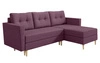Ecksofa mit Schlaffunktion Telsze violett universal elegantes Ecksofa in skandinavischer Form großes Bettzeugfach