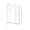 Schiebeschrank Miko II 130 cm weiß moderne Garderobe ideal für ein Ankleidezimmer Schlafzimmer oder Flur