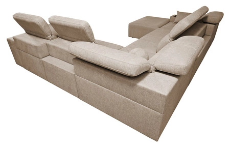 Ecksofa mit Schlaffunktion Tesalia VIII braun links komfortables Ecksofa für das Wohnzimmer mit innovativer Schiebefunktion der Rückenlehne
