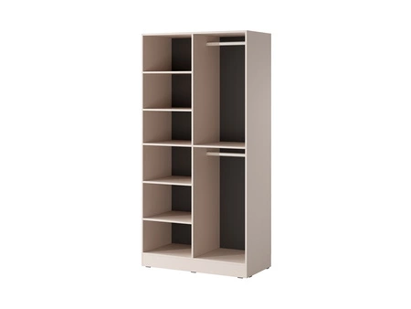 Kleiderschrank Sandbox 101 cm beige eleganter und funktioneller Schrank mit Glasfronten ein Möbelstück aus der modularen Schrankkollektion antisol glass