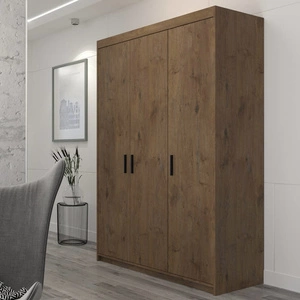 Kleiderschrank Rene 133 cm Eiche lefkas modernes Design und ABS beendet Kanten