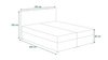 Boxspringbett Fargo 140x200 dunkelrot Bett im modernen skandinavischen Stil mit markantem Kopfteil
