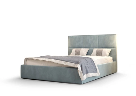 Polsterbett Hestia 160x200 mit Stauraum Türkis moderner skandinavischer Stil mit bequemem Kopfteil