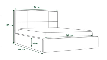 Polsterbett Belli 140x200 beige stilvolles Bett mit Bettzeugablage komfortables Kopfteil besticht durch sein elegantes Design
