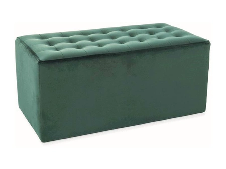 Lori Pouffe 76 cm grün idealer Hocker schmutz- und kratzfest Sitzpouffe mit bequemer Sitzfläche zart gesteppt