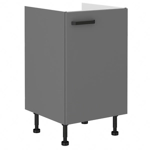 Verdi Spülenschrank 50 ZL 1F BB feuchtigkeits- und beschädigungsbeständiger Schrank schwarze Metallgriffe