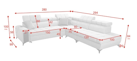 Ecksofa mit Schlaffunktion Bolmso IX blau rechte Seite bequemes Ecksofa für Wohnzimmer mit Schublade Bettzeug Container stilvolles Design
