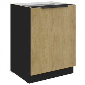 Küchenschrank Crotone 60 D 1F BB schrank mit Regal Metallkante Griff feuchtigkeits- und beschädigungsbeständig Schrank