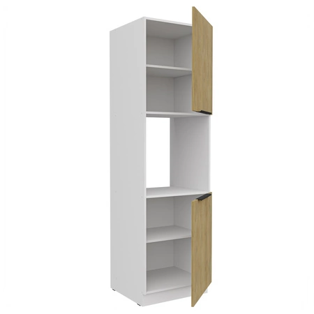 Küchenhochschrank für Einbaubackofen Cremona 60 DP-210 2F Metallgriffe feuchtigkeits- und beschädigungsbeständiger Schrank