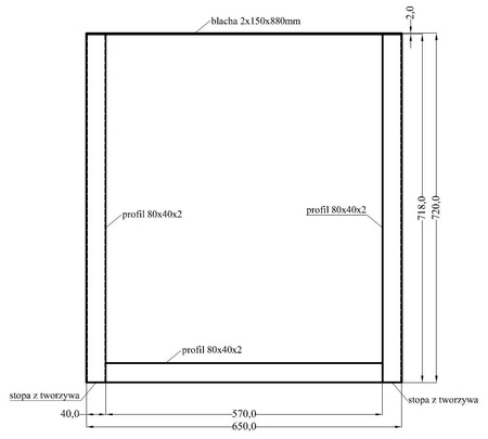 Taunton Tisch 185x67 cm weiß/schwarz schlichte Form des Möbels, angereichert mit stilvollen schwarzen Beinen im Loft-Stil, auslaufsichere Platte