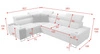 Ecksofa mit Schlaffunktion Dafni II hellbraun/weiß links Schlafsofa mit Bettzeugschublade in der Seite des Möbels
