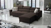 Ecksofa mit Schlaffunktion Savona braun rechte Ecke bequem und elegant mit verstellbaren Kopfstützen Ziernaht 