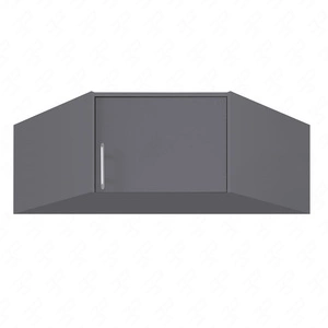 Caspe anthrazit Eckschrankauszug modernes Design ABS-Finish und Aluminiumgriffe
